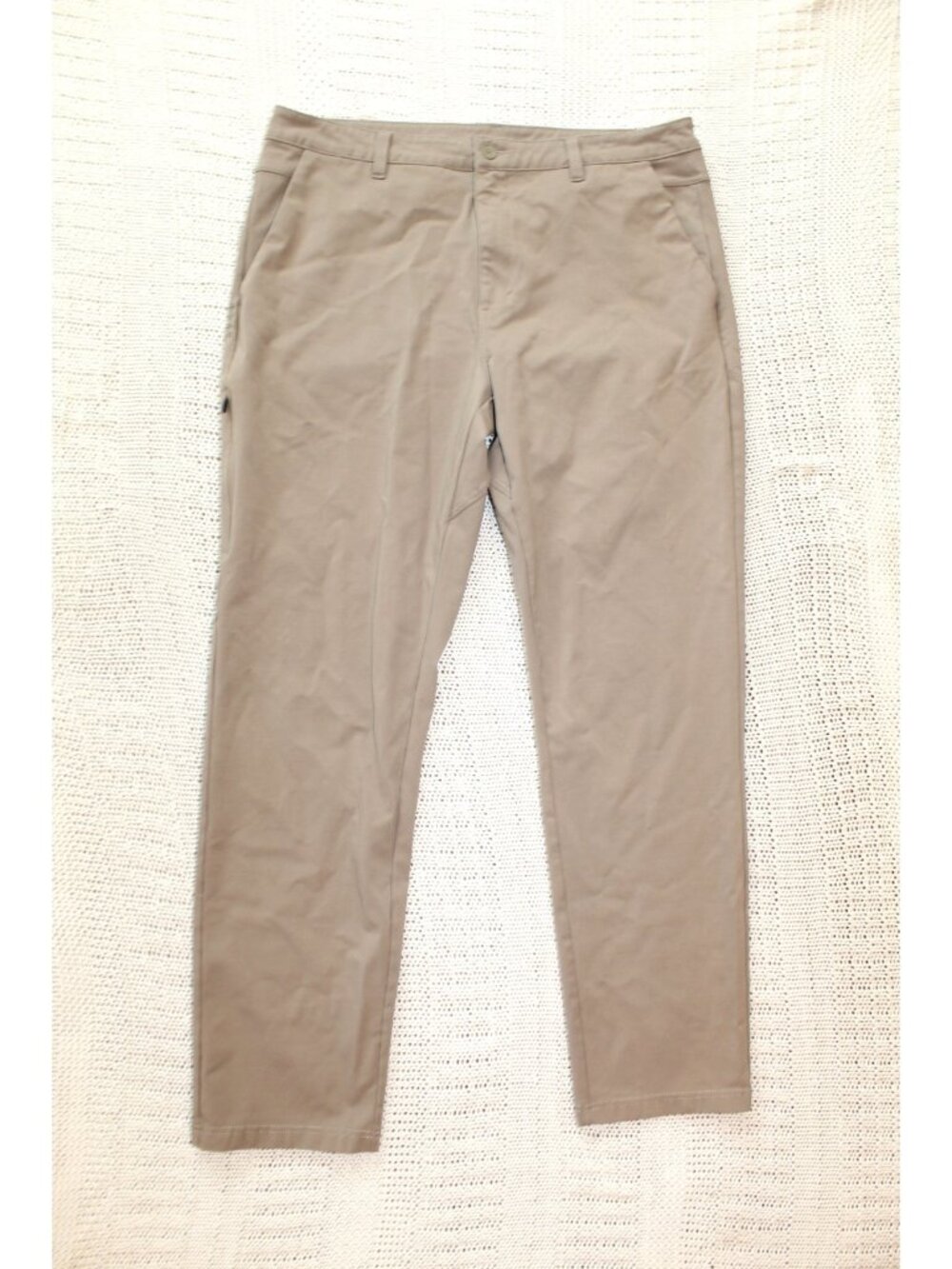 Bylt Premium Basics Everyday 2.0 Men's Pant Size 38T/W33 Taupe Slim Fit Outdoor